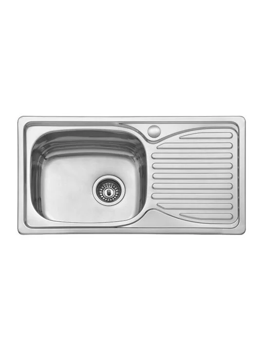 Karag BL 905 Ένθετος Νεροχύτης Inox Σατινέ Μ78xΠ43cm Ασημί