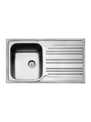 Fortinox Valley 25186 Ένθετος Νεροχύτης Inox Σατινέ Μ86xΠ50cm Ασημί