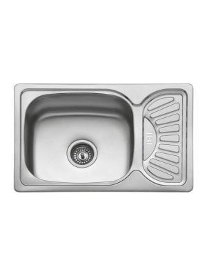 Karag BL 897 Ένθετος Νεροχύτης Inox Σατινέ Μ66xΠ43cm Ασημί