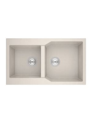 Νεροχύτης από φυσικό ορυκτό γρανίτη και συνθετικές ρητίνες, της Sanitec σειρά Ultra Granite μοντέλο Code 804.