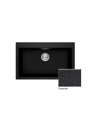 Νεροχύτης από φυσικό ορυκτό γρανίτη και συνθετικές ρητίνες, της Sanitec σειρά Ultra Granite μοντέλο Code 808.