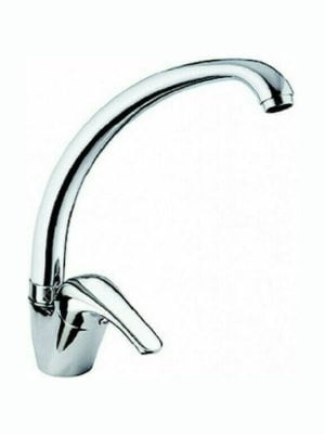 Ideamix Standard Ψηλή Μπαταρία Κουζίνας Πάγκου Ασημί