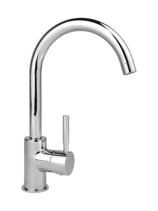 Ferro Lugio Ψηλή Μπαταρία Κουζίνας Πάγκου Ασημί