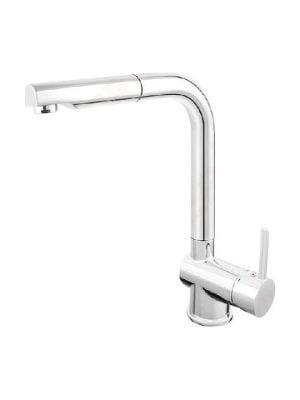 Ferro Toledo Ψηλή Μπαταρία Κουζίνας Πάγκου με Ντουζ Ασημί