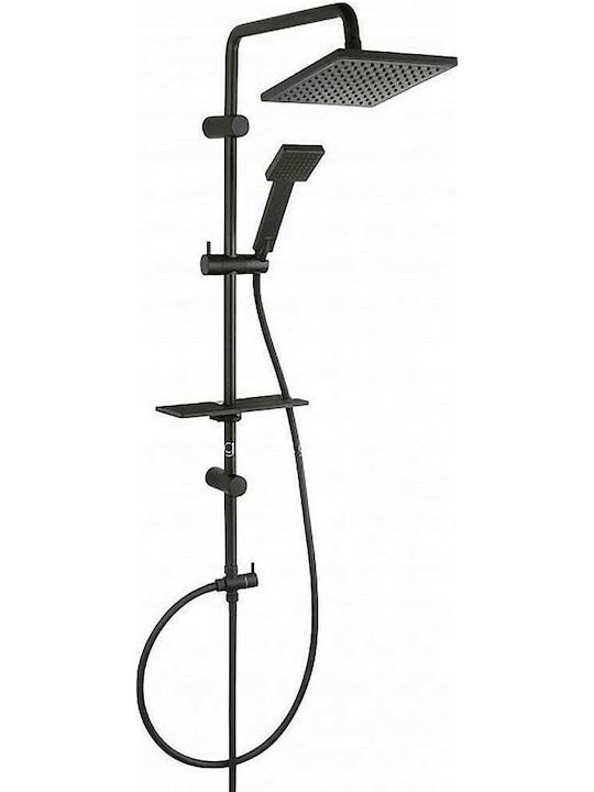 Ferro Squerto LUX Στήλη Ντουζ 98.5cm Black