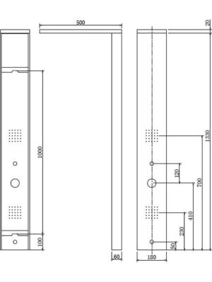 Karag Erato Στήλη Υδρομασάζ 133cm