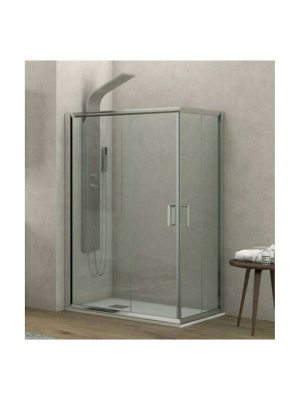 Karag New Flora 100 Καμπίνα Ντουζιέρας με Συρόμενη Πόρτα 70x90x180cm Clear Glass