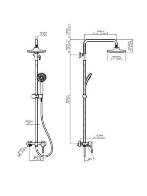 Karag Praxis Artemis SO551B Ρυθμιζόμενη Στήλη Ντουζ με Μπαταρία