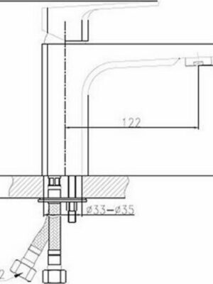 Orabella Evolution Αναμεικτική Μπαταρία Νιπτήρα Ασημί