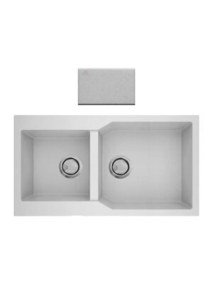 Sanitec Ultra Granite Ένθετος Νεροχύτης από Συνθετικό Γρανίτη Μ98xΠ50cm Bianco