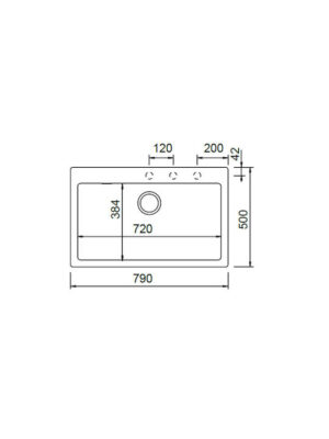 Schock Cristalite Manhattan Ένθετος Νεροχύτης από Συνθετικό Γρανίτη Μ79xΠ50cm Croma