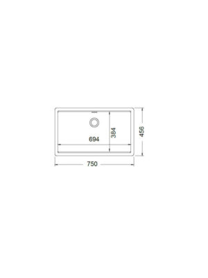 Schock Cristalite Manhattan Υποκαθήμενος Νεροχύτης από Συνθετικό Γρανίτη Μ75xΠ45.6cm Asphalt