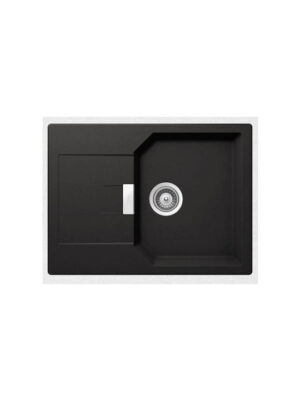 Schock Cristalite Manhattan Ένθετος Νεροχύτης από Συνθετικό Γρανίτη Μ69xΠ51cm Nero