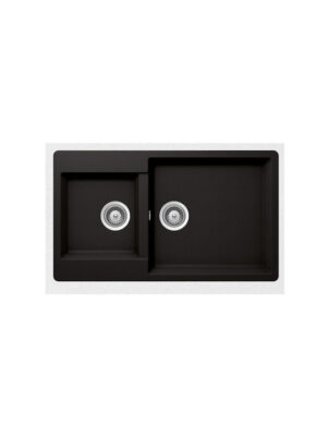 Schock Cristalite Element Ένθετος Νεροχύτης από Συνθετικό Γρανίτη Μ86xΠ50cm Nero