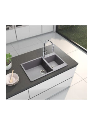 Schock Cristalite Element Ένθετος Νεροχύτης από Συνθετικό Γρανίτη Μ86xΠ50cm Nero