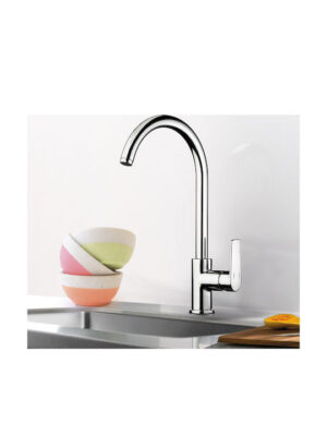 Eurorama Klint Ψηλή Μπαταρία Κουζίνας Πάγκου Ασημί