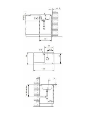 Χαρακτηριστικά & Διαστάσεις Υλικό Κατασκευής: Συνθετικός Γρανίτης Τοποθέτηση: Ένθετος Μήκος: 86cm Πλάτος: 50cm