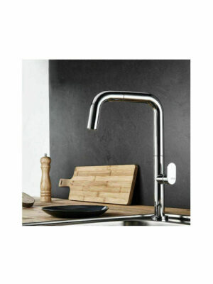 Armando Vicario Eva Μπαταρία Κουζίνας Πάγκου με Ντουζ Chrome