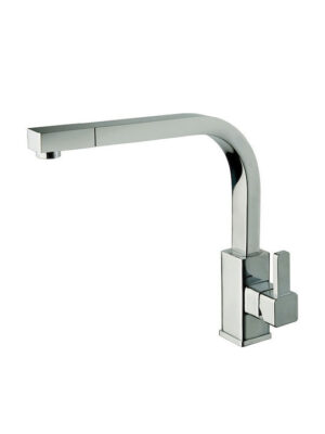 La Torre Java 28881 Μπαταρία Κουζίνας Πάγκου με Ντουζ και Σπιράλ Ασημί