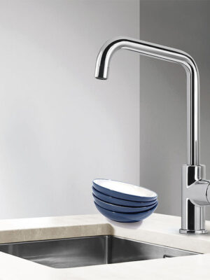 Eurorama Klint Ψηλή Μπαταρία Κουζίνας Πάγκου Ασημί