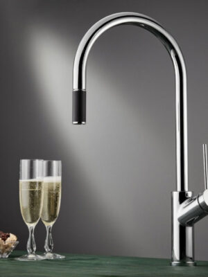 Carron Phoenix Piza 22780 Ψηλή Μπαταρία Κουζίνας Πάγκου με Ντουζ Chrome