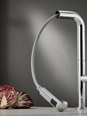 Carron Phoenix Tozo 48580 Ψηλή Μπαταρία Κουζίνας Πάγκου με Ντουζ Chrome