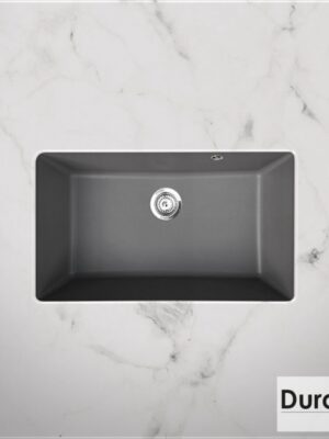 Συνθετικός νεροχύτης κουζίνας υποκαθήμενος, Duralit βαρέως τύπου 76x50εκ. , χρώμα concrete