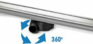 Tema Ανοξείδωτο Κανάλι Δαπέδου με Έξοδο 40χιλ. και Μήκος 80εκ. Ασημί Προσθήκη στη σύγκριση Tema Ανοξείδ