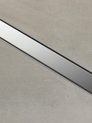 Tema Dolu Ανοξείδωτο Κανάλι Ντουζιέρας με Έξοδο 50χιλ. και Μέγεθος 80x6.5εκ. Ασημί