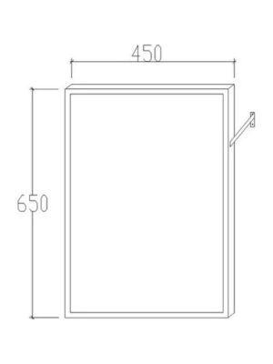 Tema 82001 Ορθογώνιος Καθρέπτης Μπάνιου από Ανοξείδωτο Ατσάλι 50x70cm Ασημί