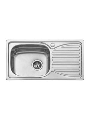 Karag BL 905 Ένθετος Νεροχύτης Inox Σατινέ Μ78xΠ43cm Ασημί