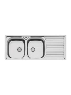 Karag BL 933 Ένθετος Νεροχύτης Inox Σατινέ Μ116xΠ50cm Ασημί