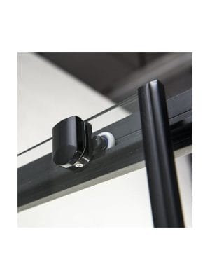 Devon Flow Corner Entry Καμπίνα Ντουζιέρας με Συρόμενη Πόρτα 120x80x195cm Clean Glass Black Matt