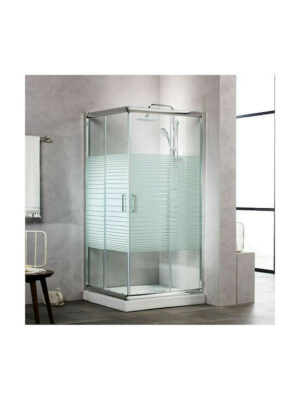 Tema New Καμπίνα Ντουζιέρας με Συρόμενη Πόρτα 80x80x180cm Serigrafato