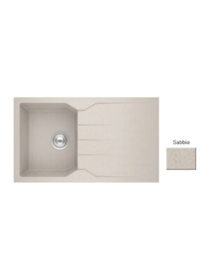 Sanitec Ultra Granite Ένθετος Νεροχύτης από Συνθετικό Γρανίτη Μ86xΠ50cm