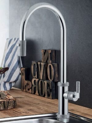 Armando Vicario Urban Μπαταρία Κουζίνας Πάγκου με Ντουζ Chrome