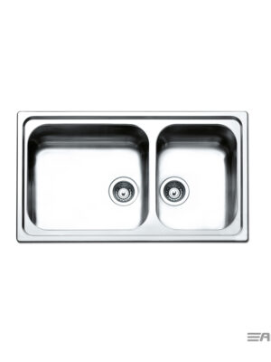 Νεροχύτης Κουζίνας Ανοξείδωτος Linear 86x50 Αpell Inox Σαγρέ