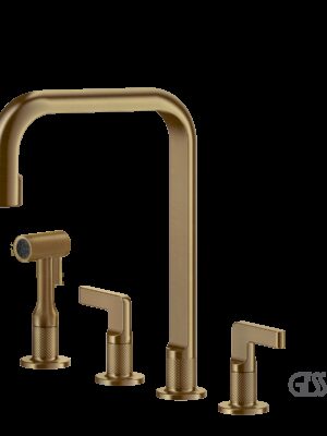 ΜΠΑΤ.ΝΕΡΟΧ.4 ΟΠΩΝ INCISO GESSI INOX316 WARM BRONZE BRUSHED PVD