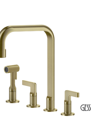 ΜΠΑΤ.ΝΕΡΟΧ. 4 ΟΠΩΝ INCISO GESSI BRASS BRUSHED PVD