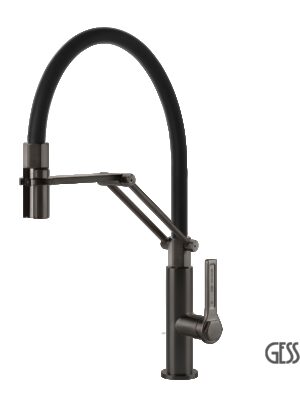 ΜΠΑΤ.ΝΕΡΟΧ.ΕΛΑΤΗΡΙΟΥ OFFICINE GESSI INOX316 BLACK METAL BRUSHED PVD