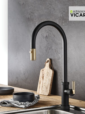 ΜΠΑΤ.ΝΕΡΟΧ. URBAN VICARIO BLACK MATT/BRUSHED GOLD