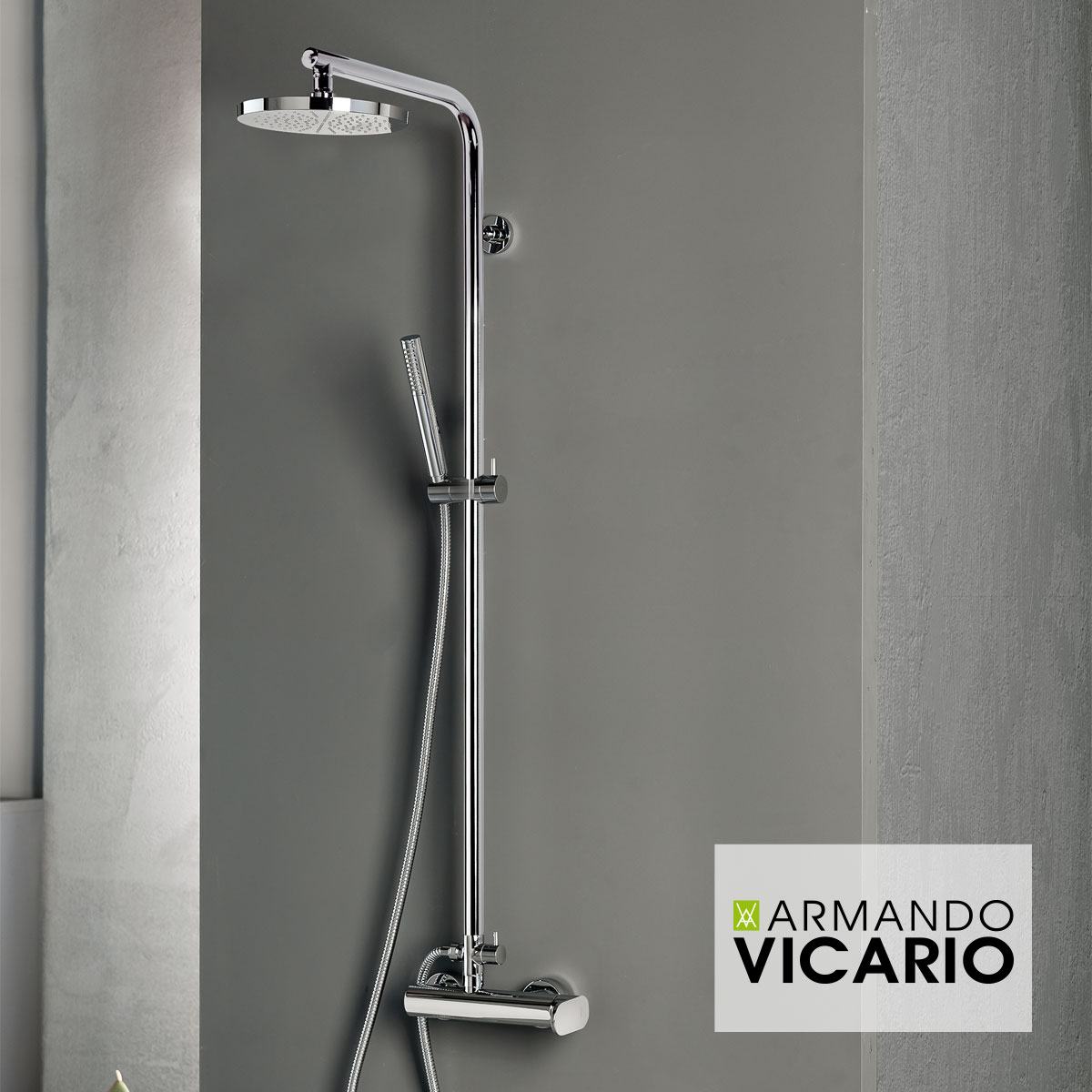 ΜΠΑΤ.ΝΤΟΥΖ+ΣΤΑΘΕΡΗ ΚΟΛΩΝΑ+ΚΕΦΑΛΗ SLIM VICARIO CHROME