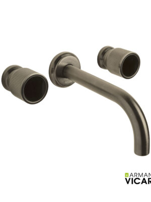 ΜΠΑΤ.ΝΙΠΤ. ΤΟΙΧΟΥ 3 ΟΠΩΝ LUMIERE VICARIO BLACK BRUSHED