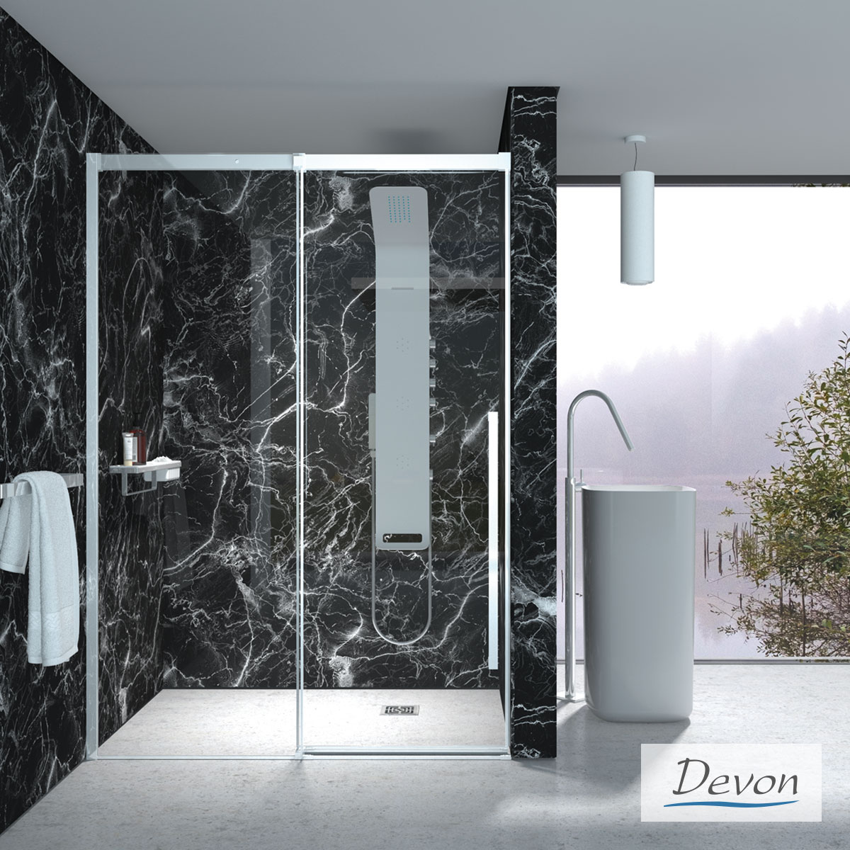 SLIDER SMOOTH 117-121 H.200 DEVON CLEAN-GLASS