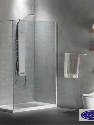 IWIS WALK-IN 77-79 H.200 DEVON CLEAN-GLASS WHITE MATT