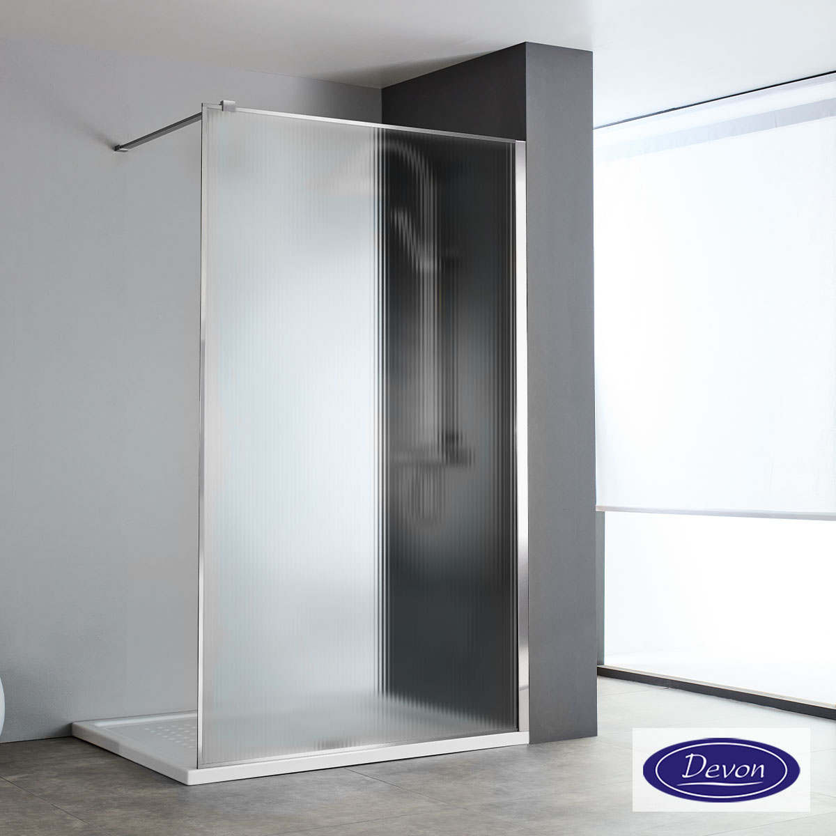 IWIS WALK-IN 97-99 H.200 FLUTED CLEAN-GLASS CHROME