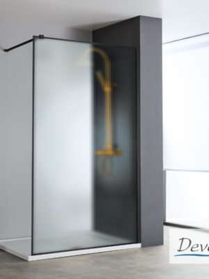IWIS WALK-IN 77-79 H.200 FLUTED CLEAN-GLASS BLACK MATT
