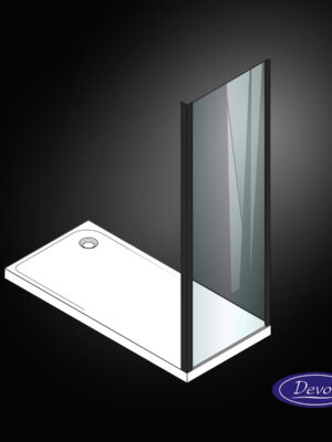 S.PANEL 80  (77-79εκ) DEVON FLOW CLEAN-GLASS BLACK MATT