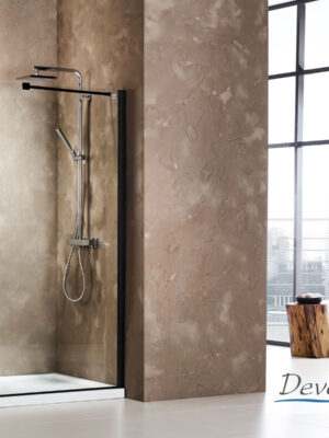 IWIS WALK-IN 67-69 H.185 CLEAN-GLASS BLACK MATT