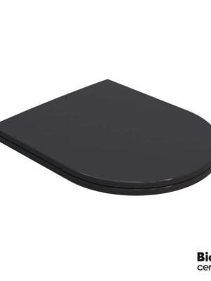 ΚΑΛ.ΛΕΚ.SLIM SOFT CLOSE BIANCO CERAMICA BLACK MATT/CHR